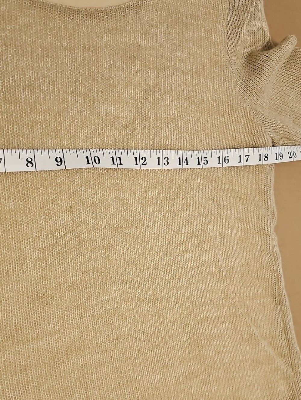 Women’s Cream Layered Hem Scoop Neck Sweater - Picture 12 of 13